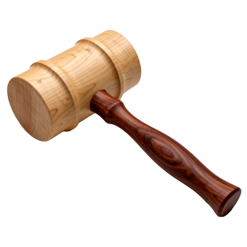 Handcrafted wooden mallet
